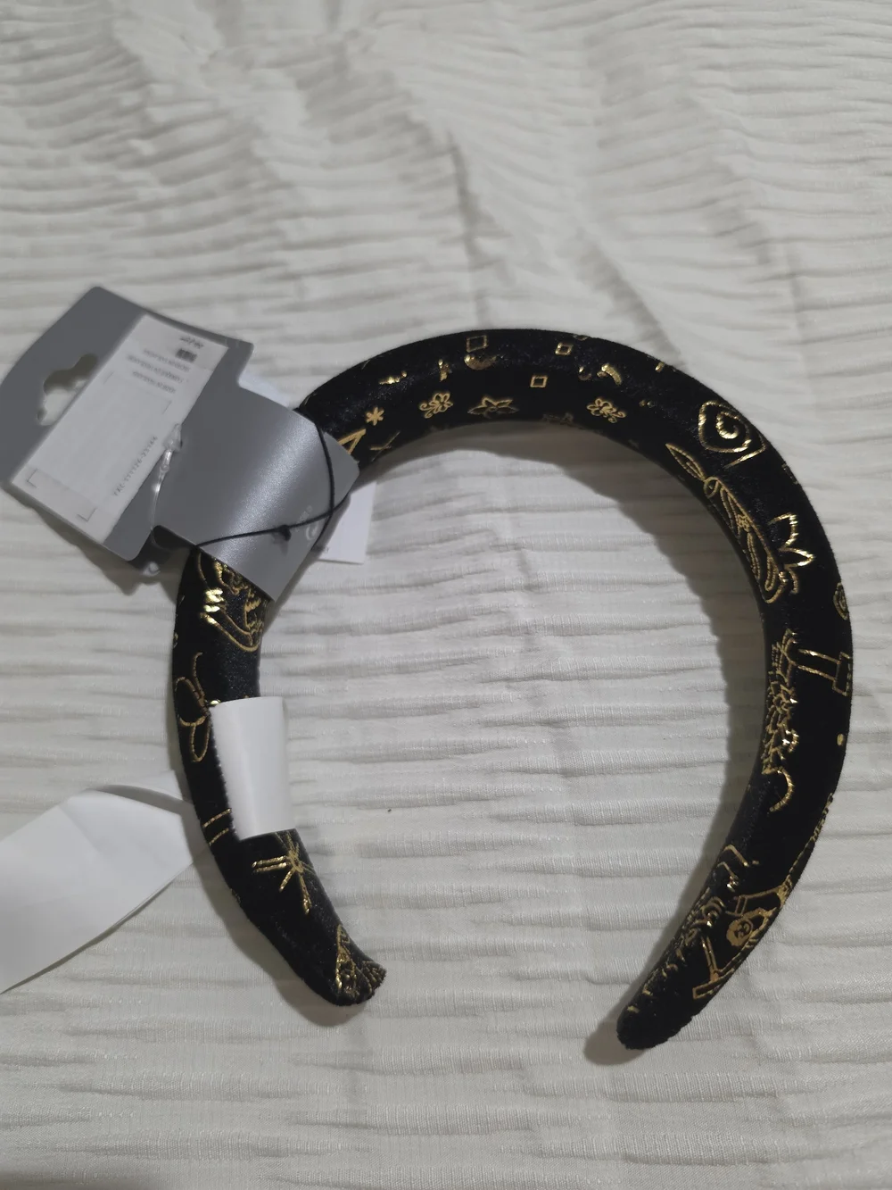 Disney Kids Encanto Black Velvet Headband with Gold Foil New